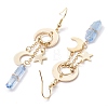 Dyed Natural Quartz Crystal Pendants Earrings EJEW-TA00424-4