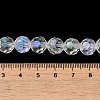 Electroplate Transparent Glass Beads Strands X-EGLA-A035-T10mm-L19-4