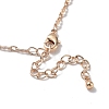 Flat Round Glass Pendant Necklaces with Brass Chains NJEW-A015-20KCG-3