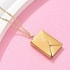 304 Stainless Steel Envolope Pendant Necklaces for Women NJEW-U037-01C-G-3