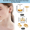 20Pcs 304 Stainless Steel Stud Earring Findings STAS-BBC0009-97C-2
