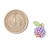 Glass Seed Beaded Berry Fruit Pendants PALLOY-MZ00729-03-2