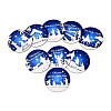 18Pcs Christmas UV Single Face Printed Wood Pendant Decorations WOOD-N020-46-2