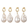 Natural Baroque Pearl Keshi Pearl Dangle Earrings EJEW-JE07499-2