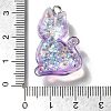 Transparent Resin Pendants RESI-Q019-01B-3