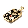 Tarot 304 Stainless Steel Enamel Pendants STAS-M119-09A-G-2