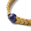 Natural Lapis Lazuli(Dyed) Stretch Bracelets Set for Girl Women BJEW-JB06805-02-8