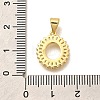 Rack Plating Brass Micro Pave Cubic Zirconia Pendants KK-L226-100G-O-3