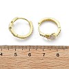 Brass Micro Pave Cubic Zirconia Hoop Earrings EJEW-C136-01A-02-5