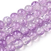 Transparent Crackle Baking Paint Glass Beads X1-DGLA-T003-01C-10-1