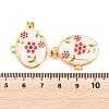 Brass Locket Pendants KK-D232-04G-4