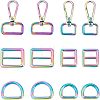 12Pcs Zinc Alloy Adjustable Buckle& Swivel Clasps FIND-FH0003-62-1