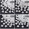 200Pcs 4 Style Spray Painted Glass Beads & Acrylic Beads Caps DIY-HY0001-10-4