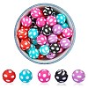 WEWAYSMILE 50Pcs 5 Styles 15mm Silicone Round Beads Making Kit JX489A-1