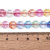 Transparent Crackle Glass Beads Strands GLAA-Q108-03A-M-4
