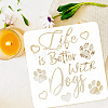 PET Hollow Out Drawing Painting Stencils DIY-WH0391-0632-3