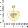 Brass Micro Pave Clear Cubic Zirconia Pendants KK-S510-31G-03-3