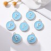 Platinum Plated Alloy Enamel Charms LS-X-ENAM-S118-04P-P-5