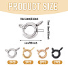 8Pcs 4 Colors 304 Stainless Steel Spring Ring Clasps STAS-TADJ001-09-4