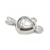 Alloy Rhinestone Pendants Heart with Arrow Charms RB-CBA7D90-03P-2