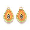 Fruit Alloy Enamel Pendants X-ENAM-T022-32C-1