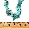 Synthetic Turquoise Chips Beaded Necklace NJEW-FZ00004-02-4
