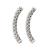 Tibetan Style Alloy Hollow Coin Curved Tube Beads FIND-Z063-33AS-1