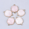 Natural Rose Quartz Links connectors G-S344-76-1