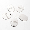 Non-Tarnish Spray Painted Stainless Steel Pendants STAS-I048-L17-1