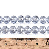 Electroplate Transparent Glass Round Beads Strands EGLA-T029-8mm-12T-07-4