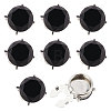 8Pcs Brass Rhinestone Cufflinks BUTT-GL0001-08A-1