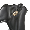 Paua Shell & Brass Stud Earrings for Women EJEW-JE07473-3