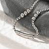 304 Stainless Steel Ball Chain Bracelets for Women Men BJEW-Z087-22P-3