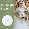 1Pc Plastic & Alloy & Polyester & Rhinestone Flower Bouquet Ribbon DIY-FG0010-32-5