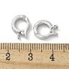 Brass Clear Cubic Zirconia Fold Over Clasps KK-A236-14P-2