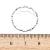 Anti-Tarnish Rhodium Plated 925 Sterling Silver Minimalist Wave Finger Ring for Women JR873A-3