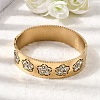 304 Stainless Steel Pave Clear Cubic Zirconia Hinged Bangles for Women BJEW-Z166-02G-2