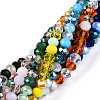 Electroplate Glass Beads Strands X-EGLA-N002-12J-5