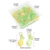36Pcs 3 Colors Lemon Acrylic Pendants PALLOY-FS00059-02-4