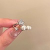 Alloy Micro Pave Cubic Zirconia Cuff Open Rings for Women WGA9B8A-01-2