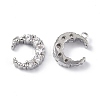 Brass Micro Pave Clear Cubic Zirconia Charms KK-E068-VF275-1