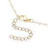 Natural Cultured Freshwater Pearl & Natural Amethyst & Apatite Round Beaded Pendant Brass Cable Chain Necklaces for Women NJEW-JN05686-5