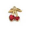 304 Stainless Steel Glass Charms STAS-D366-06B-G-1