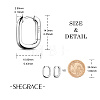 SHEGRACE 925 Sterling Silver Hoop Earrings JE834A-01-4
