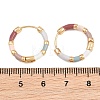 Women's Colorful Alloy Enamel Huggie Hoop Earrings AL-CBA3C8B-17G-3