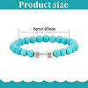 5Pcs 5 Style Natural & Synthetic Mixed Gemstone & Alloy Beaded Stretch Bracelets Set for Women BJEW-FI0001-01-2