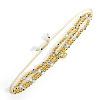 18K Gold Plated Brass Beaded Braided Bead Bracelets VH4974-7-1