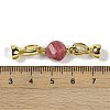 Natural Rhodochrosite with Brass Fold Over Clasps G-G141-02G-12-3