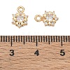 Brass Micro Pave Clear Cubic Zirconia Charms CU-CBAB0CF-23G-3