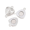 304 Stainless Steel Magnetic Clasps with Loops STAS-P452-04F-P-2